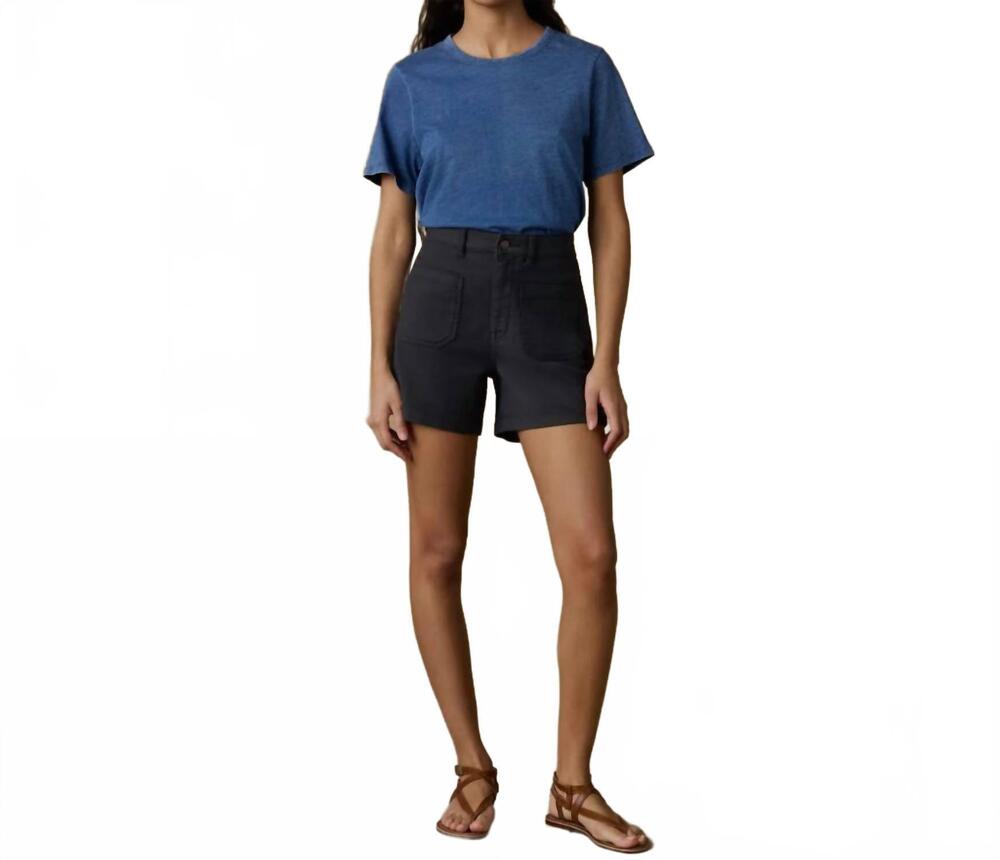 NEW FAHERTY stretch terry patch pocket short in onyx black
